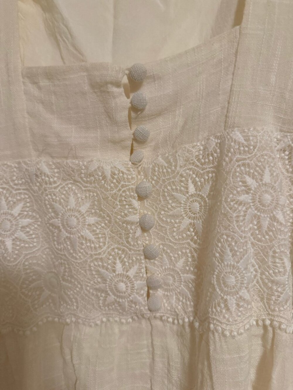 Sezane Backless Mini Dress -  Robe Naidé- White - Size 38 (US 6) - Picture 9 of 15